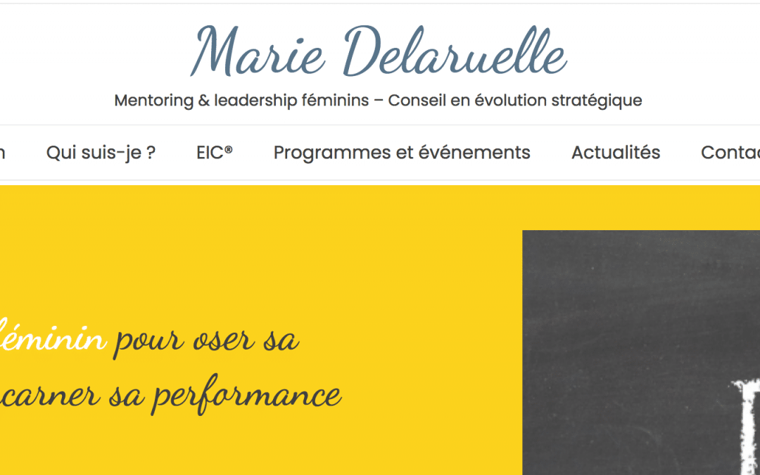 Création du site Marie Delaruelle Mentoring